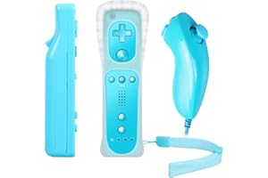 Controller for Nintendo Wii, PowerLead Built in Motion Plus Remote and Nunchuck Controller Compatible with Nintendo Wii and W