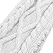 Leg Warmer, L&ZZ Women Thigh High Tie Cable Knit Crochet Long Boot Socks (One Size, White)