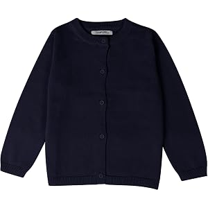 Toddler School Uniform Cardigan Long Sleeve Button Down Knit Sweater Boys Girls Cute Solid Knitted Sweatshirts Clothes