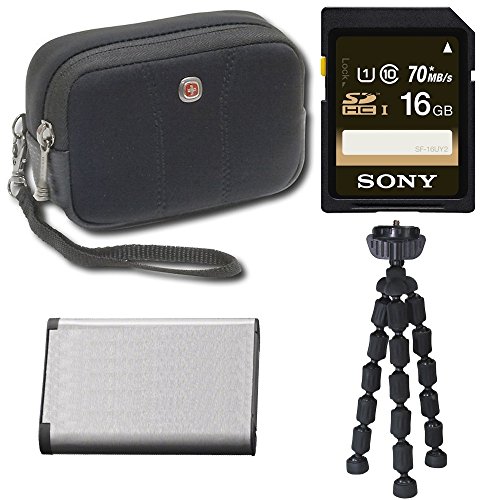 Sony Point and Shoot Camera Accessory Kit includes Wenger case, 16GB Card, and Battery