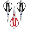 HENCKELS Premium Heavy Duty Ultra Sharp Stainless Steel Multi Purpose Kitchen Shears - 3 PC Set, Value Pack, Non Slip, Scisso