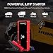 MOOCK 1000A Peak 18000mAh Car Jump Starter(Up to 7.0L Gas or 4.5L Diesel Engine), 12V Auto Battery Booster Portable Power Pack, Built-in LED Flashlight with Jumper Cables Heavy Duty