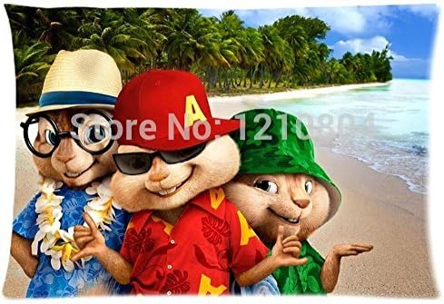 Mark Fashion 20X30(Two Sides) Free Shipping Alvin And The Chipmunks Anime Pillow Case Decorative Pillow Case For Beds,Sofa High Quality
