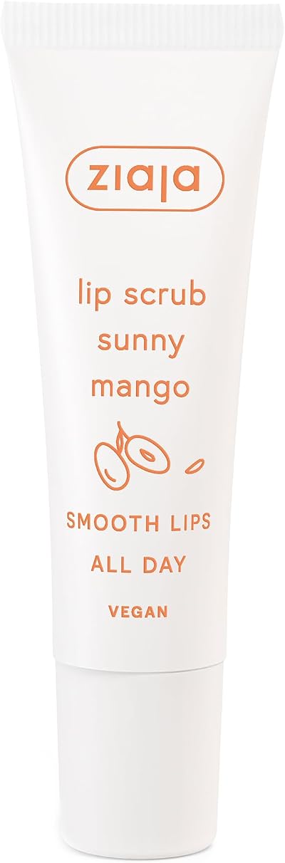 Ziaja Sunny Mango Lip Scrub 12ml Exfoliates Chapped Lips Softens Smoothes Age 6+