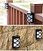 Reiled Solar Fence Lights (6-Pack) 6 LEDs Outdoor Solar Light IP67 Waterproof 180° Wide Angle Super Bright Solar Deck Lights with Automatic Switching Light Sensor for Garden, Driveway, Yard, Fence