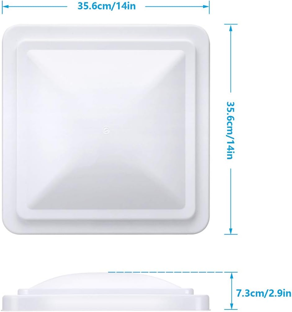 VETOMILE RV Roof Vent Lid Cover Universal Replacement 14 Inch White for Camper Trailer (1 Pack): Home Improvement