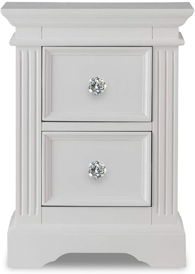 Gainsborough white bedside table. Bedside with 2 drawers and