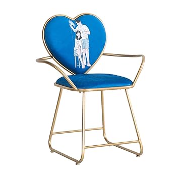 Amazon De Liebe Form Stuhl Nordic Kreative Romantische Eisen Esszimmerstuhl Einfache Sessel Mode