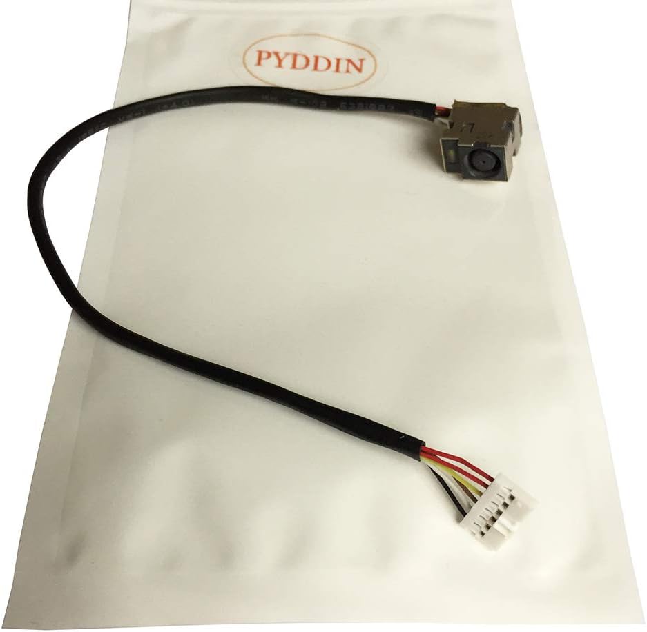 PYDDIN DC Power Jack in Cable Charging Port for HP DV5 DV6 DV7-2000 DV5-1000 DV6-1000 CQ61 CQ71 G61 G71 536857-001 (Length: 9.44 inches)