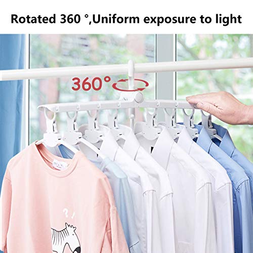 Gemazon Collection Magic Multi Folding Clothes Hangers - Non Slip Plastic Drying Rack, Space Saving with 360 Degree Swivel Hook  - Thumbnail 5