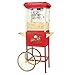 6030 Great Northern Red Antique Style 8oz Popcorn Popper Machine with Cart, 8 Ounce