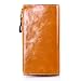 AINIMOER Women's RFID Blocking Large Capacity Genuine Leather Clutch Wallet Card Holder Organizer Ladies Purse With Zipper Pocket