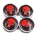 4X60mm Car Emblem Wheel Hub Caps Centre Cover Caps Punisher Logo Sticker for BMW