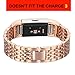 bayite Metal Bands Compatible Fitbit Charge 2, Replacement Accessories Bracelet, Rose Gold
