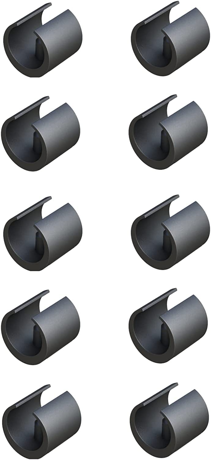 cyclingcolors 10 x clamp shell gliders, chair leg caps, foot plugs, furniture gliders, round tubes, chair feet, plastic (D1: 18-20 mm)