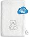 Premium Bamboo Baby Hooded Bath Towel Set with Wash/Drying Mitt | Hypoallergenic, Anti-microbial, Odor Resistant | Super Soft, Plushy, Highly Absorbent, 100% Organic Bamboo and Extra Large (1-Pack)
