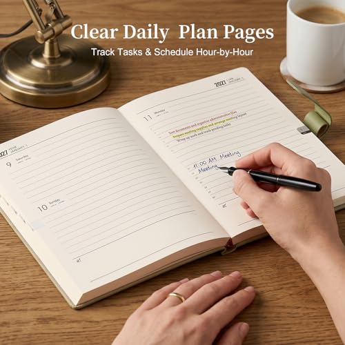 Mljtoyo 2026-2027 Academic Planner A5 Page A Day Planner Soft Cover Organizer Daily Planner July 2025 - June 2026, A5 Daily Planner with Pen, Stickers, Back Pocket, 3