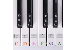 Piano Keyboard Sticker, Color Piano Keyboard Sticker is Suitable for 88/61/54/49 Key Piano, Suitable for Piano Beginners, Spe