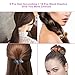 9 Pcs Hair Scrunchies and 18 Counts Black Elastics Hair Ties - Hair Bobbles Ponytail Holder Elastics Hair Scrunchy Hair Bands Shiny and Velvet Scrunchies for Woman Girls