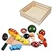 Joyin Toy Wooden Cutting Food Pretend Play Food Set