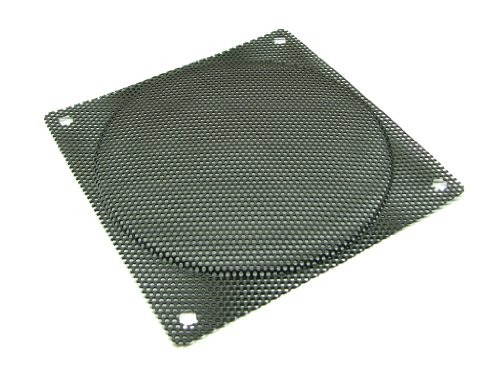 120mm Black Steel Mesh Filter / Grill (2 pack)