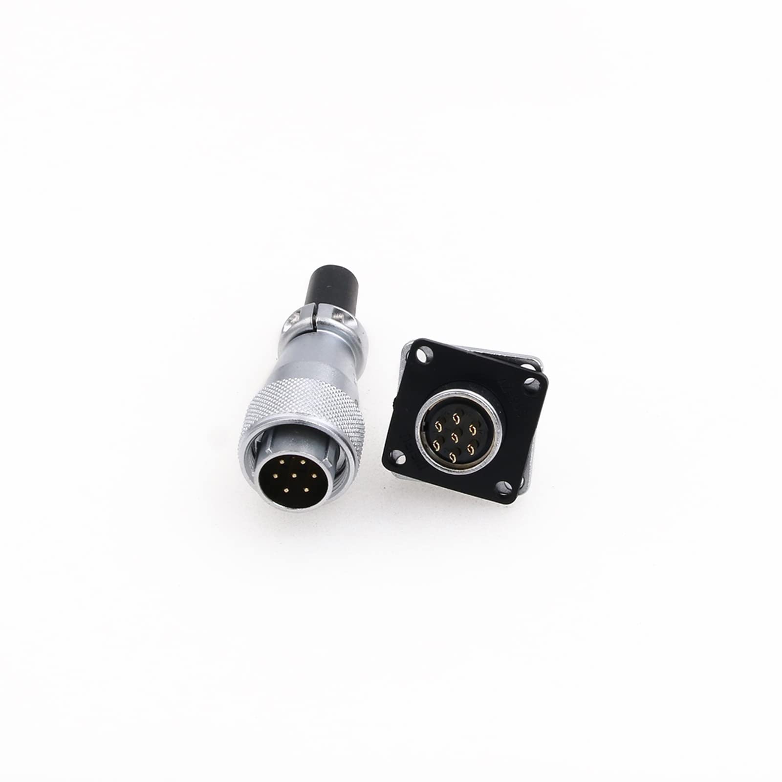 Eonvic WS16 7 Pin Aviation Connector Waterproof Plug Male Female Square Socket Metal Threaded Signal LED Industrial Equipment