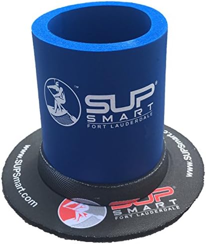 SUPSmart Royal Blue Insulated Beveridge Cooler includes a Patented Suction Mount: Holds drink on flat surfaces. Designed for Stand Up Paddle Boards and can be best used with 12oz Cans or Water Bottles