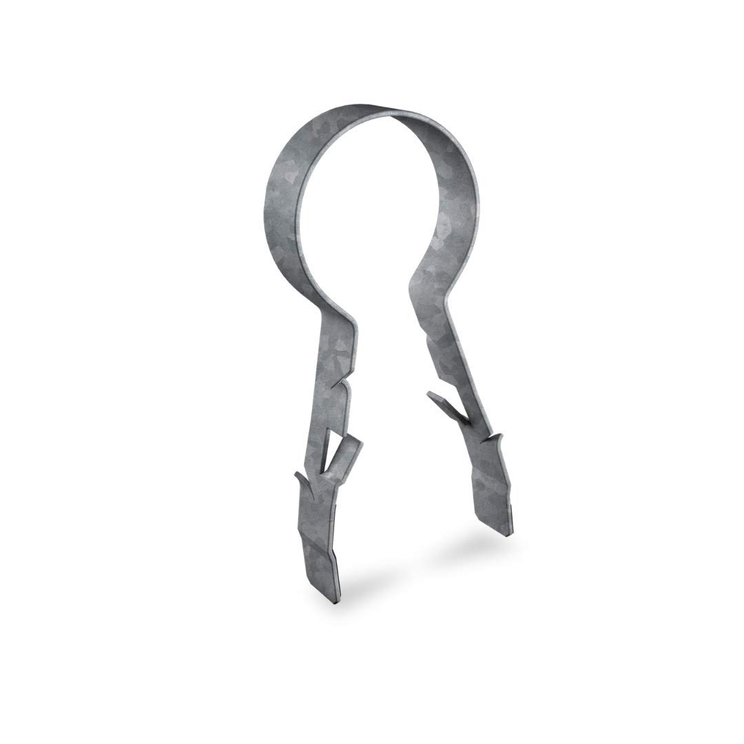 LINIAN Fire Clips (Super Clip), 23-25mm, Galvanised Grey/Silver, Pack of 25