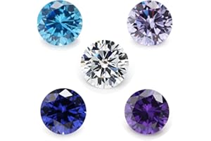 JINGANGZUO Size 1.0mm-12.0mm Round Cubic Zirconia Stone Mix 5 Colors AAAAA Loose CZ Stones for Jewelry Making