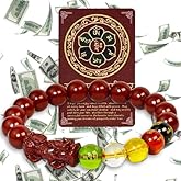 SIXAOAZZ Natural Cinnabar Feng Shui Pixiu Lucky Red Rope Bracelet - 2026 Good Luck Charm Wealth Attraction Protection Amulet for Men Women Unisex Spiritual Energy Jewelry