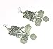 SUNSCSC Silver Plated Coin Earrings Beach Bohemian Ethnic Jewelry Belly Dance Accessory Hook Earrings