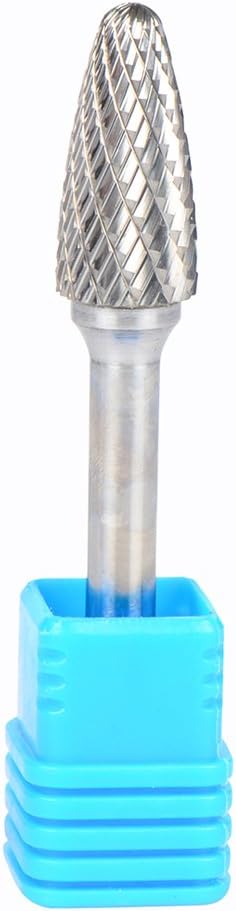 SpeTool Carbide Rotary Burr Double Cut 1/4 Inch Shank Die Grinder Flame Shape Type 1/2" x1" Cutting Size, SF-5