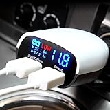 Archeer Dual USB Car Charger Adapter with LCD Screen Display for iPhone 6, 6 plus, 5 Samsung S6, S6 Edge and Android Devices