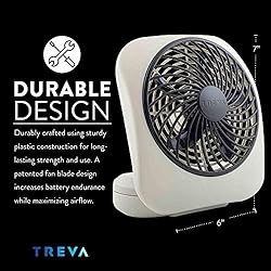 O2COOL Treva 5 Inch Battery Powered Fan Portable