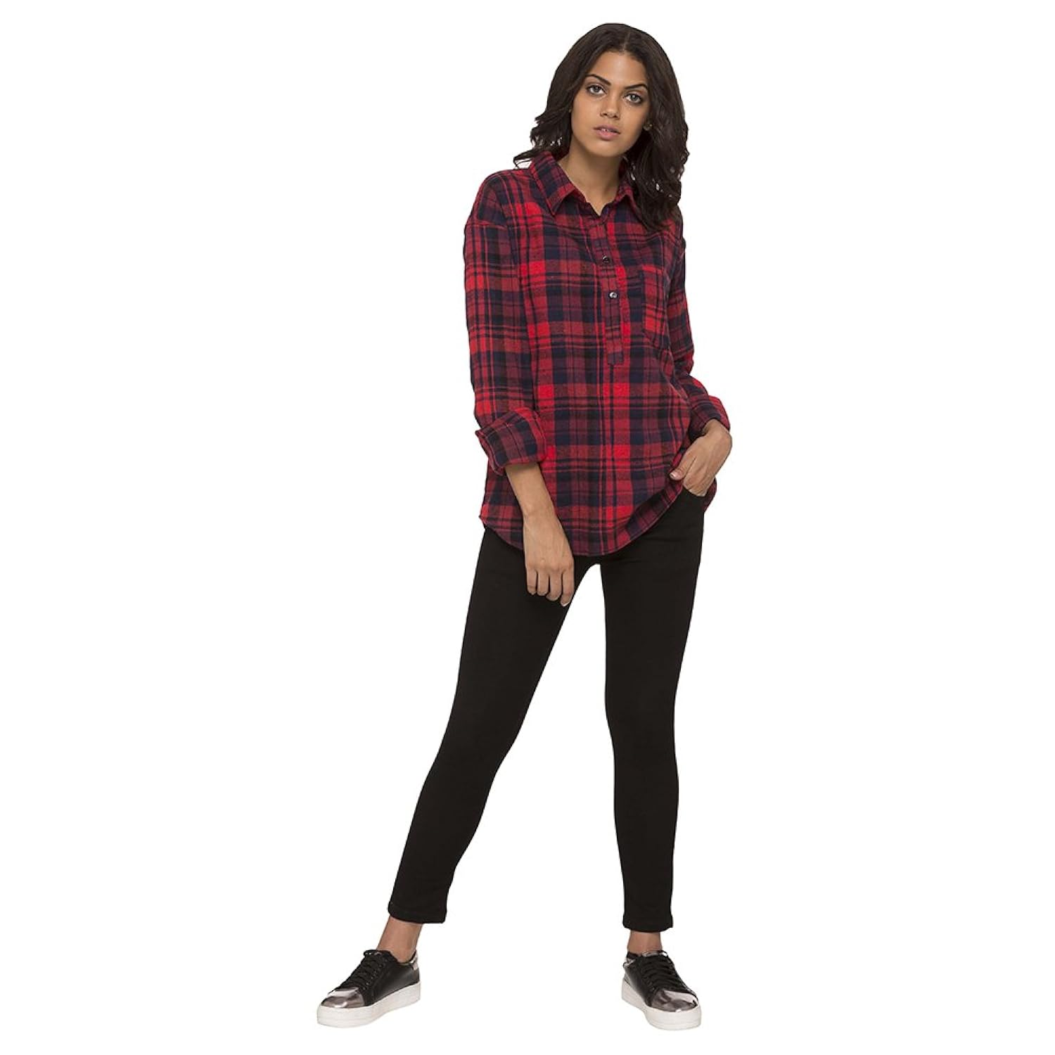 rheson women's checkered regular fit shirt