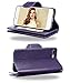 iPhone 8 Plus Case, iPhone 7 Plus Wallet Case, FLYEE 9 Card Slot PU Leather Magnetic Protective Cover with Mirror and Detachable Wrist Strap for iPhone7 Plus iPhone8 Plus 4.7 Inch Purple