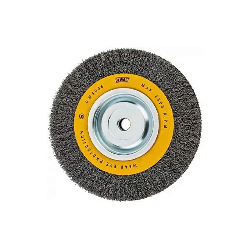 DEWALT Wire Wheel for Bench Grinder, Crimped Wire, 8Inch (DW4906) E