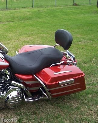 Harley HD Touring Street Glide FLHX Detachable Upright Passenger Sissy Bar Backrest Set(1997-2008)