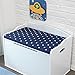 KidKraft Toy Box Cushion - White and Navy Stars, Soft Fabric Cover, Gift for Ages 3+