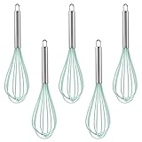 Ousyaah 5-Piece Silicone Whisk Stainless Steel