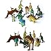 Fun Central 12 Pieces - Jumbo Plastic Dinosaur Figures in Bulk Party Favors for Kids and Toddlers - Assorted Designs primary