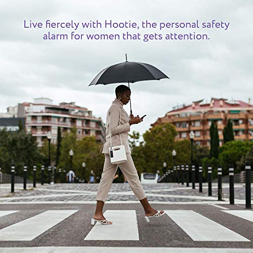 Hootie Personal Safety Alarm for Women, Men, & Kids - Keychain Alarm, Self Defense Strobe & Siren, Security Siren Keychain with 130dB Self Defense Siren & Strobe Light - Black
