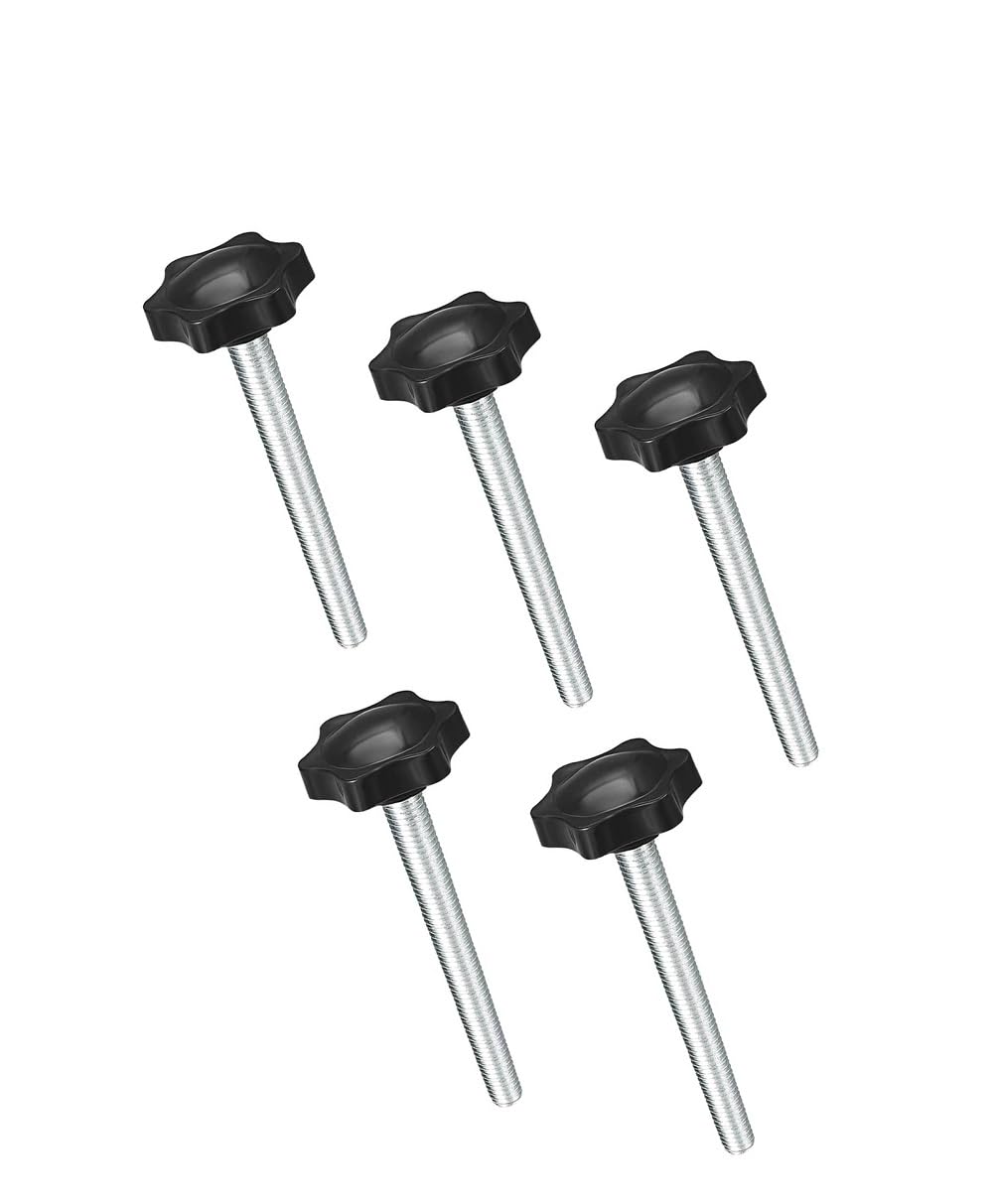 MACHSWON Clamping Screw Knob for Lathes Mechanical Equipment Instruments and Industrial Equipment Plum Hex Shaped Cabinet Hardware Knob Handgrips Clamping Knob Handle M8 x 60mm ​​5pcs