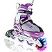 Crazy Skates Alpha Adjustable Inline Skates with Light Up Wheels - Available in Two Colors