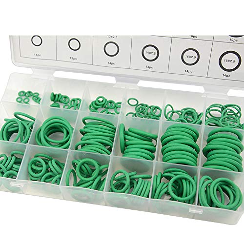 XLX 279Pcs 18 Sizes Rubber O-Ring Gasket Silicone Sealing Repair Box Washer Seal Assortment Set for Plumbing Automotive General Repair