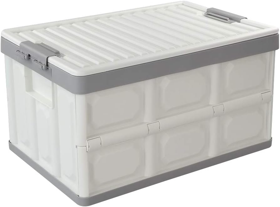 Bringer 1Pack Plastic Collapsible Storage Box with Lids, Foldable