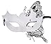 Coxeer Venetian Masquerade Mask, Butterfly Laser Cut Metal Mardi Gras Mask Party Mask for Women
