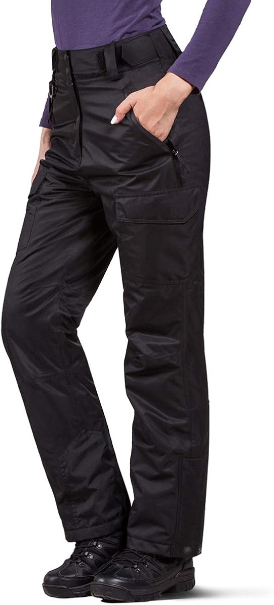 FREE SOLDIER Women's Outdoor Waterproof Windproof Breathable Snow Ski Pants Winter Insulated Snowboarding Skiing Pants: Clothing