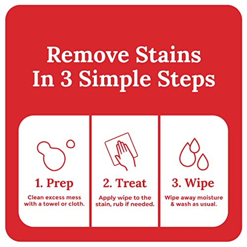 EMERGENCY STAIN Remover Spray 25 Wipes Couch Stain Remover for Clothes, Fabric, Silk, Linen