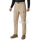 GENUWII Mens Stretch Casual Pants Golf Slim Straight Pants Stretch-Waist Dress Pants Business Casual with Hidden Pockets